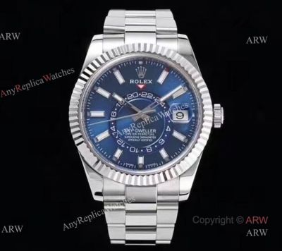 Noob Factory Replica Rolex Sky Dweller Blue Dial Automatic Watch 42mm